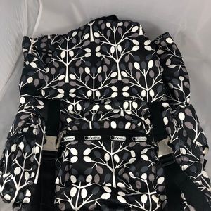 LeSportsac backpack, leaf pattern